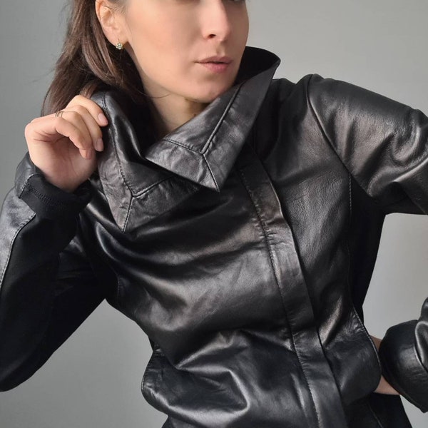 Womens Italian Leather Jacket Etsy