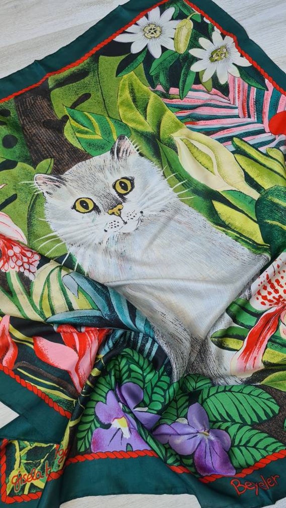 Beyeler Gisela Buomberger Cat Art Silk Scarf - Etsy Singapore