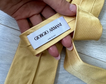 Giorgio Armani yellow silk tie
