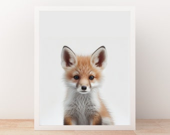 Adorable Baby Fox Cub Print for Nursery Decor, Fox Print, Nursery Wall Art,  Baby Wall art, Baby Room Decor, Nursery Animal Print