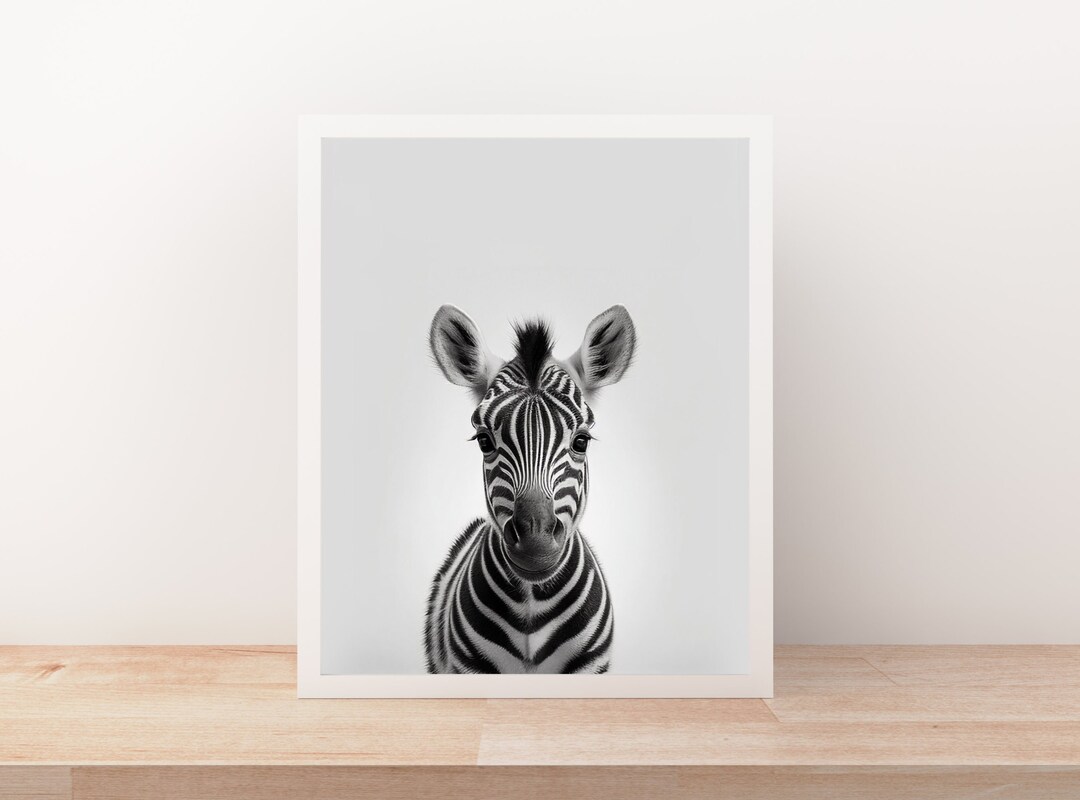 Adorable Baby Zebra Print for Nursery Decor, Zebra Print, Nursery Wall