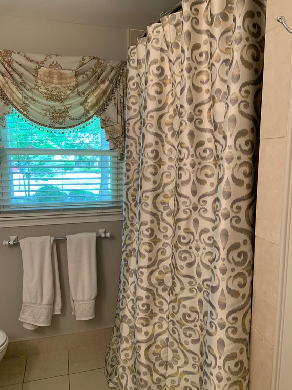 Faux Silk Shower Curtain