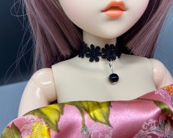 Doll Gold Jewelry Set Tassel Earrings 2 Necklaces Round Circle 3 piece Iplehouse EID HID sd BJD 13