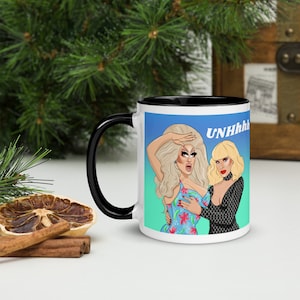 Tasse Trixie et Katya | LGBT | homosexuel | Drag Queen | Cartes Gay | Course d'accélération de RuPaul | UNHhhh |