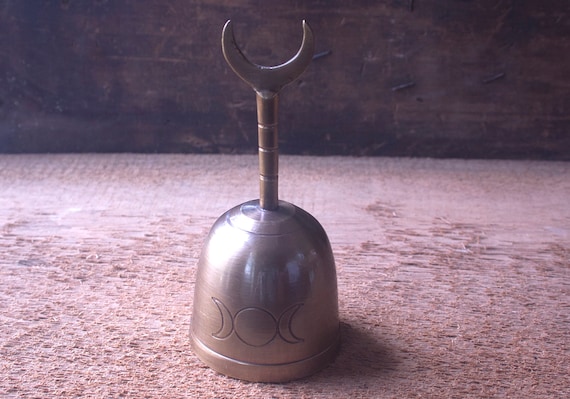 Triple Moon Bell, Witch's Bell, Ritual Bell, Ceremonial Bell, Bell for Magic