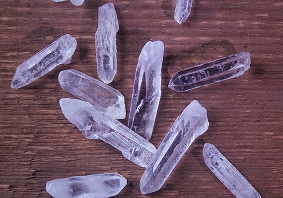 3 Clear Quarts Points, 3 Clear Quartz Crystals, 3 Rough Clear Quartz Crystals, Witchy Clear Quartz Points