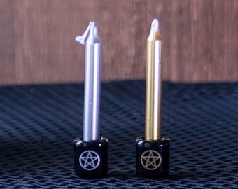 God and Goddess Candles with Holders, Witch's Starter Series, New Witch's Candles, Chime Candles with Holders for the Altar, Altar Candles