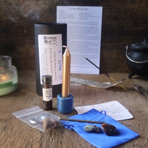 Litha Sabbat Ritual Kit: Midsummer Celebration with Candle, Crystals and Incense