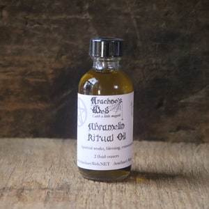 Abramelin Ritual Oil: Witch&#39;s Anointing Oil for Tools and Candles (2oz)