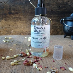 Come to Me Body Spray: Floral Essential Oils, Carnelian Crystals (4 oz)