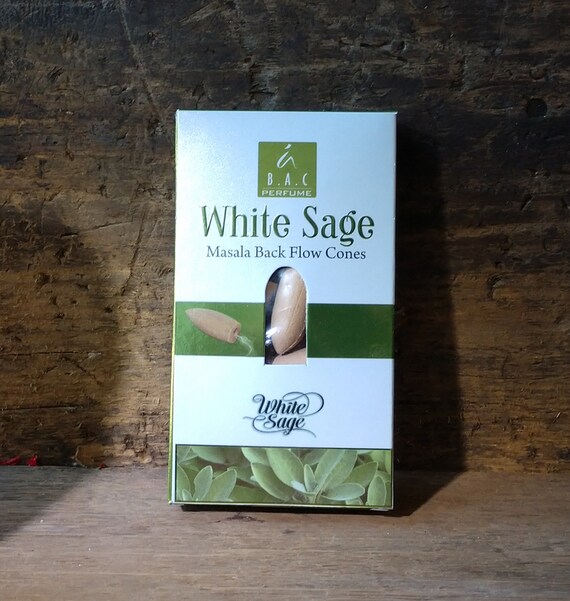 BAC White Sage Backflow Incense, Backflow Cones, White Sage Backflow, Witchy White Sage Incense