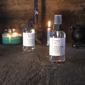 Essential Oil Sage Purification Spray: Witch&#39;s Clearing Spray with Moon Water
