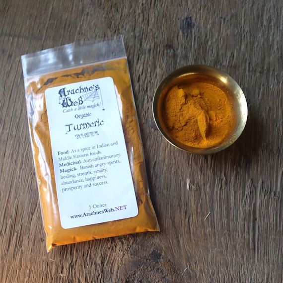 Turmeric for Magick, Witch's Ground Turmeric Root, Kiitchen Witch's Turmeric, Dried Turmeric Root, Spell Components, Turmeric for Witchcraft