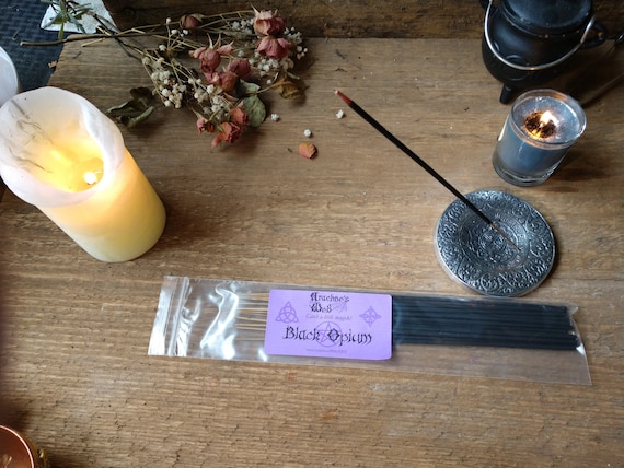 DISCONTINUED: Black Opium Incense, Stick Incense, Witch's Incense Sticks, Pagan Incense, Wiccan Incense