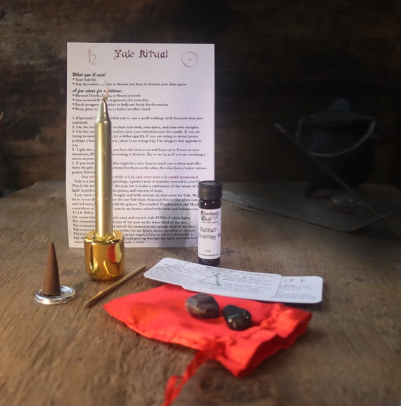 Yule Ritual Kit, Sabbat Ritual Kit, Witches Yule Ritual, Magick Witch's Holiday Celebration, Witch's Renewal Rite, Witchy Stocking Stuffer