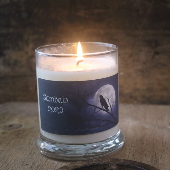 Hand-poured Samhain Candle, 100% Soy Candle, Cotton Wick Clean Scent Samhain Candle