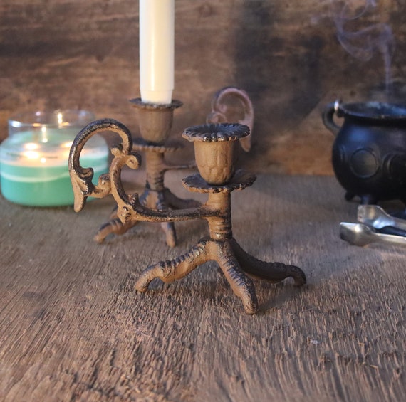 Chicken Foot Candle Holders, Bird Foot Candle Holders, Replica Victorian Candle Holders, Witchy Taper Candle Holders