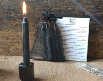 Black Chime Candles, Witchy Spell Candles, Package of 5 Black Chime Candles, Witchcraft Chime Candles for Spells