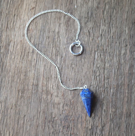 Sodalite Pendulum, Dowsing Pendulum, Witch's Pendulum, Blue Stone Pendulum, Blue Stone Pendulum, Witchy Dowsing