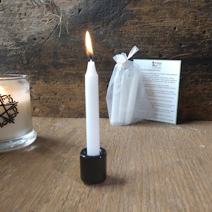 White Chime Candles, Witchy Spell Candles, Package of 5 White Chime Candles, Witchcraft Chime Candles for Spells