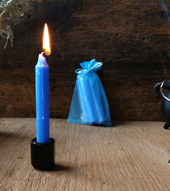 Light Blue Chime Candles, Witchy Spell Candles, Blue Chime Candles, Witchcraft Chime Candles for Spells, Spell Candles