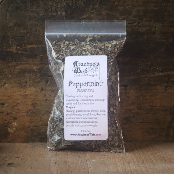 Peppermint Leaf Organic, Witch's Peppermint Leaf. Peppermint for Magick, Peppermint for Cooking and Tea