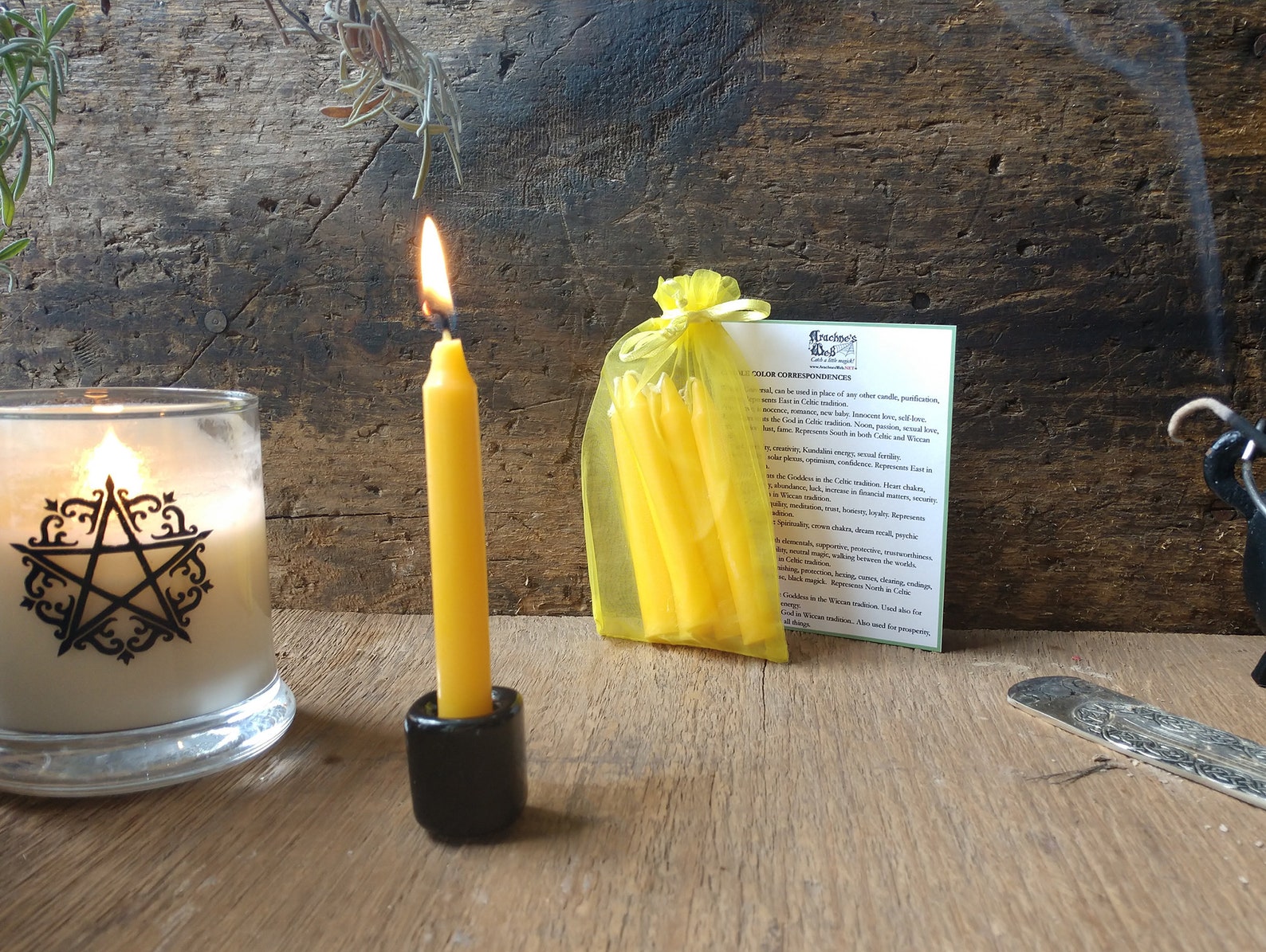 Yellow Chime Candles Chime Ritual Candles Candle Magic Etsy