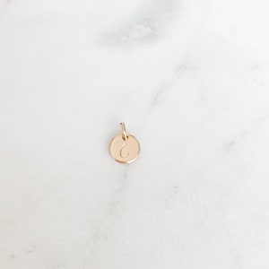 Initial Pendant | Add on item | NOT For Individual Sale | 14k Gold Filled | 14k Rose Gold Filled | .925 Sterling Silver | 6mm