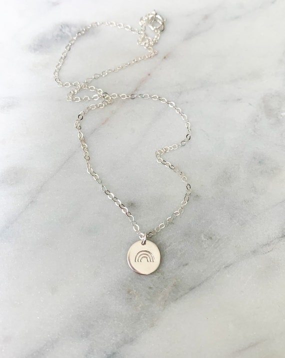 Rainbow Necklace | 14k Gold Filled | 14k Rose Gold Filled | .925 Sterling Silver | Kids Necklace | Little Girls Gift | Adjustable