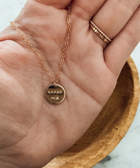 Rose gold grandma necklace sale