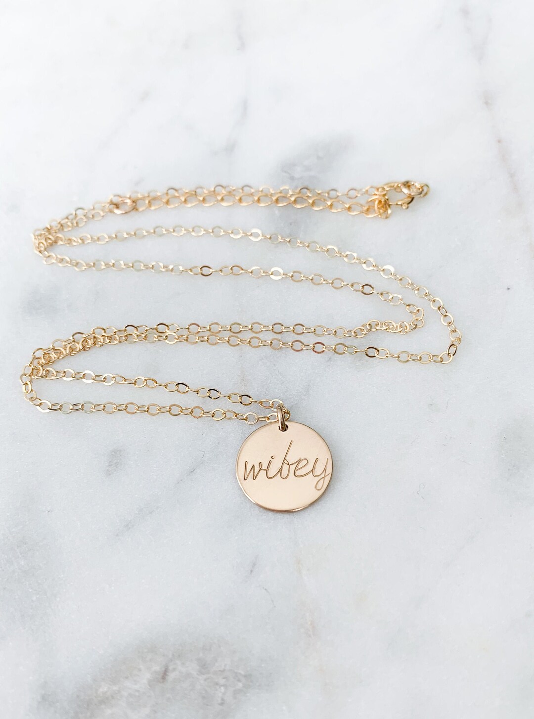 Wifey Necklace | 14k Gold Filled | 14k Rose Gold Filled | .925 Sterling ...