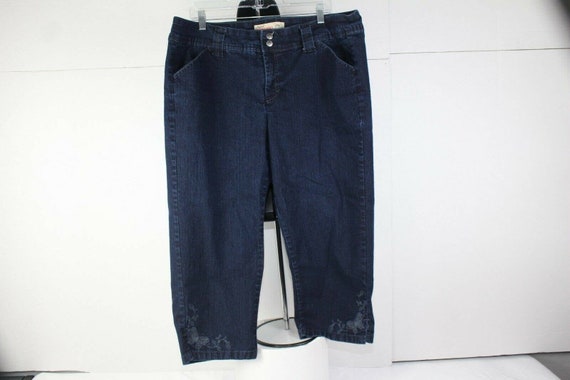 JMS Just My Size Capri Jeans Sz 20 W Stretch Classic Denim Dark Casual