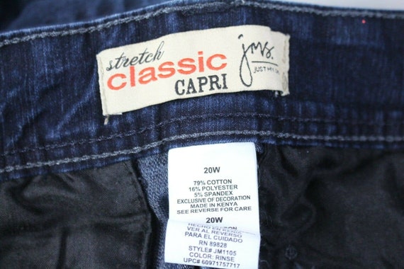 JMS Just My Size Capri Jeans Sz 20 W 