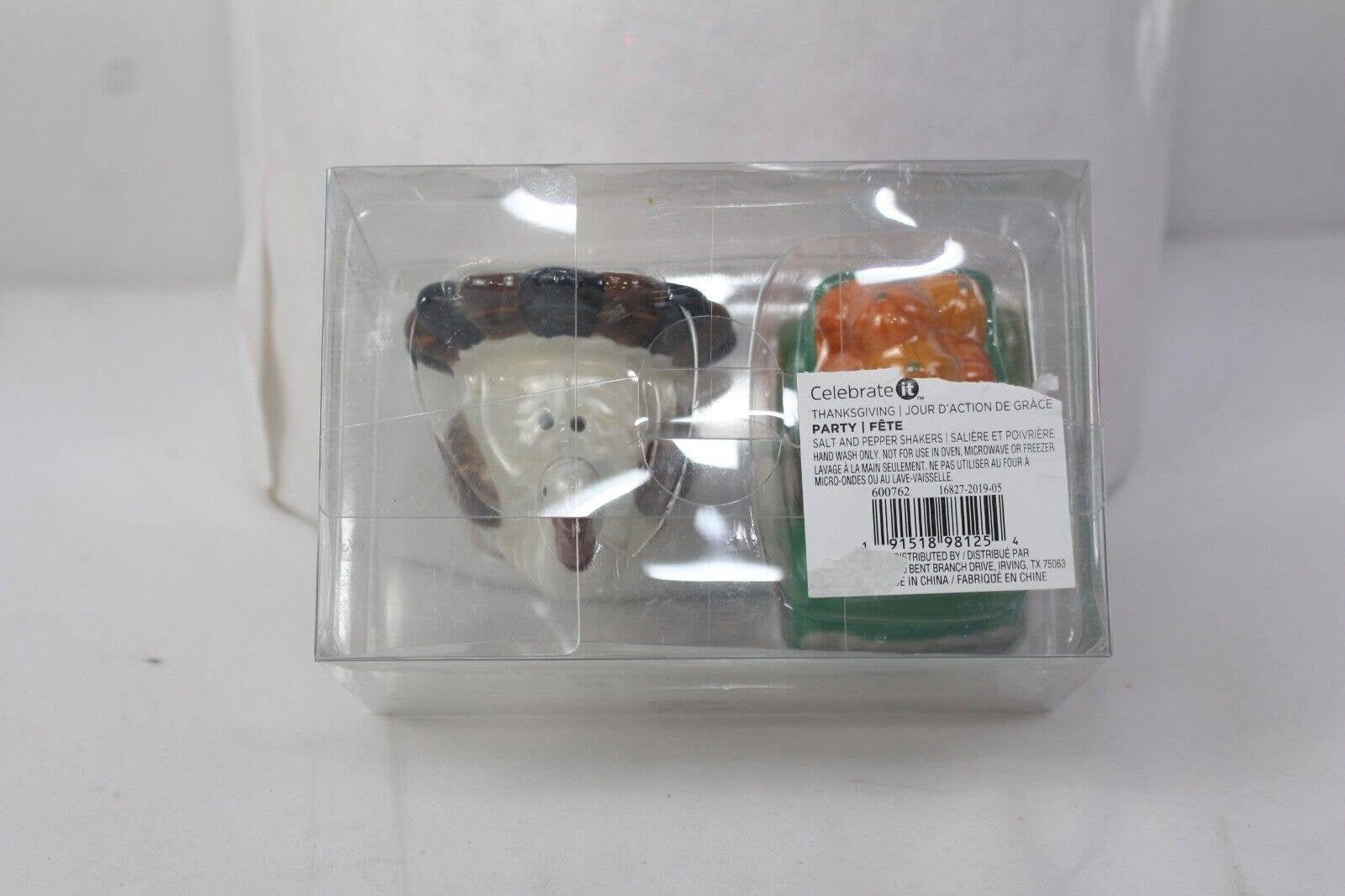 Celebrate it! Thanksgiving Salt & Pepper Shaker Set - Turkey, Green Truck w/ Pum