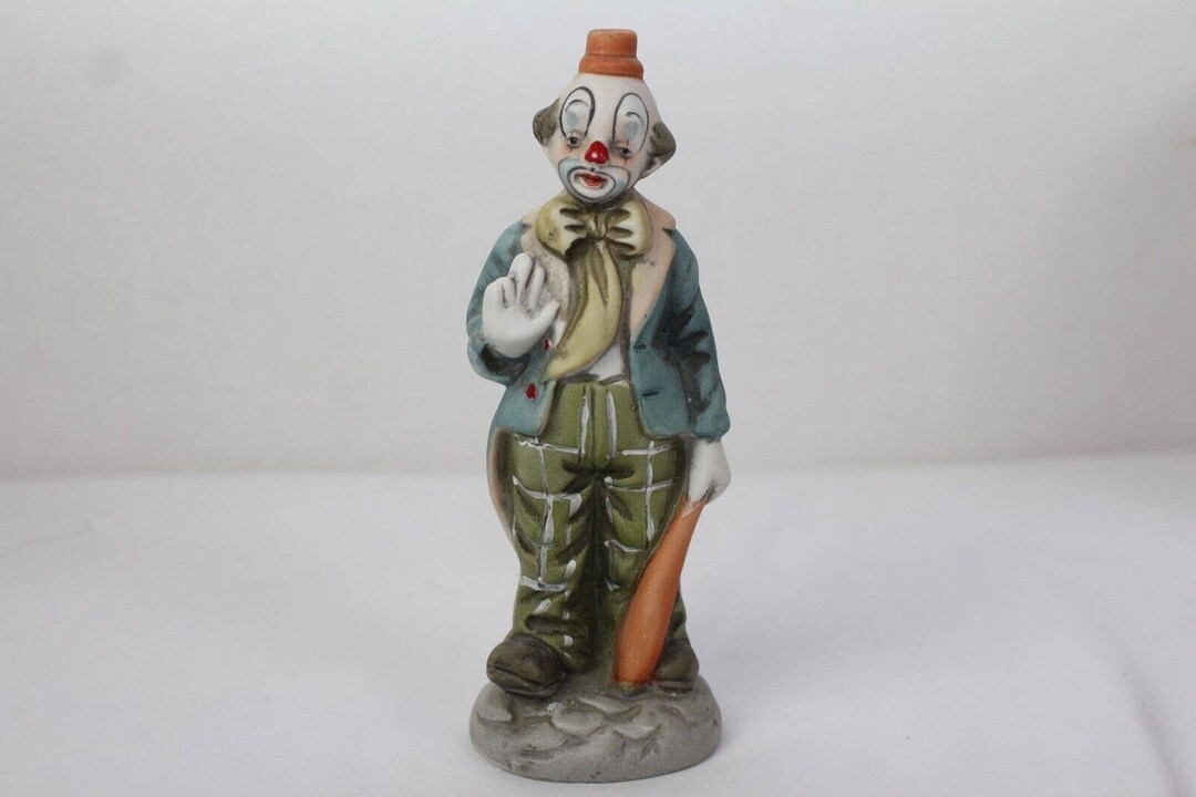 VTG Kmart Porcelain Clown Handpainted Figurines Etsy