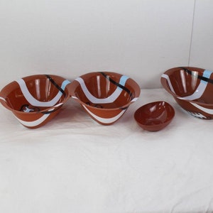 Football snack bowls 3full 1small