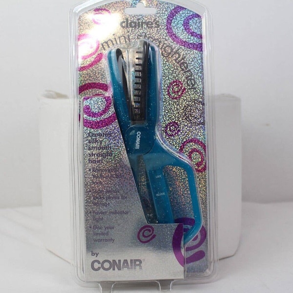 claire's light blue mini straightener by conair