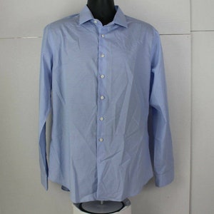 Goodfellow & Co Mens Slim Fit Long Sleeve Button-Down Dress Shirt Blue Size L