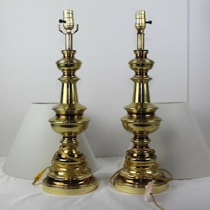 Vintage Brass lamps with shades