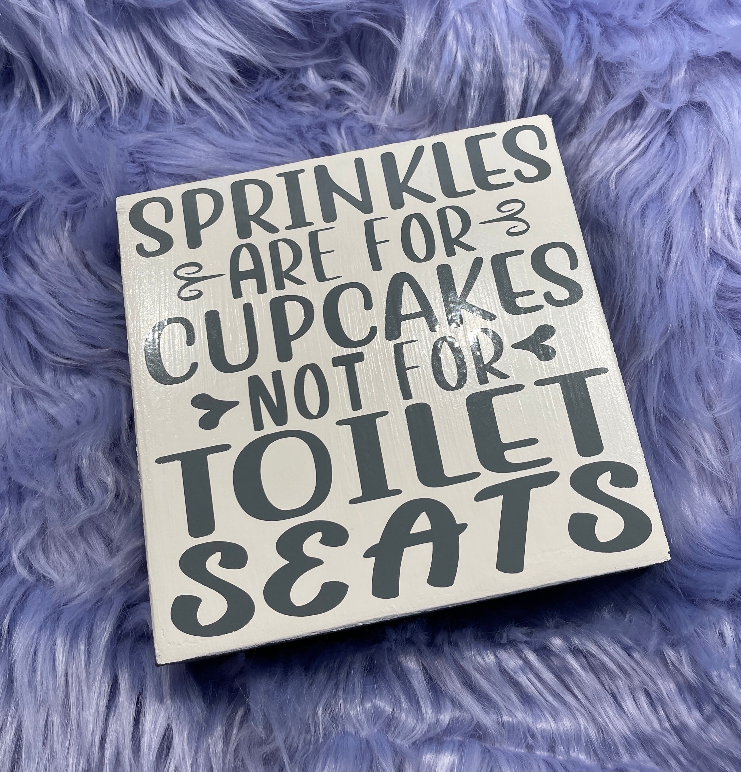Sprinkles are for Cupcakes not Toilet Seats Wood Sign / Funny Etsy