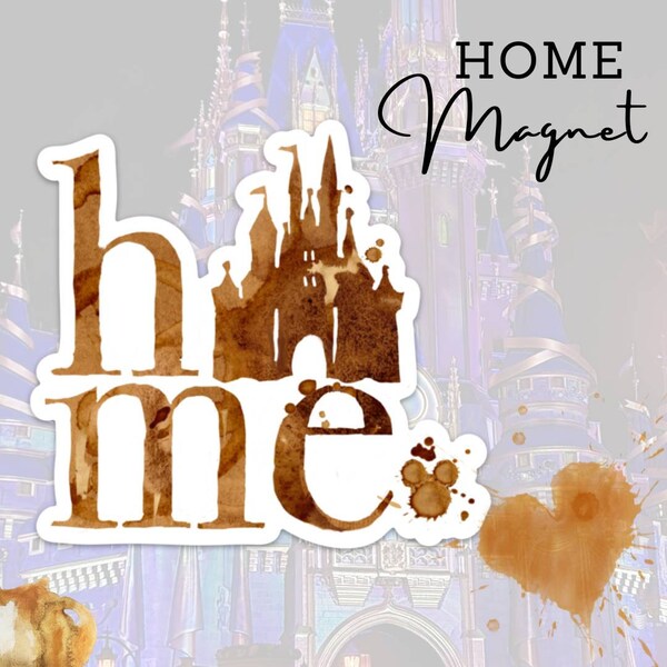 Coffee Stained Disney Home Car Magent