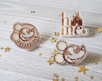Disney Coffee Stained Acrylic Pins