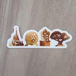 Pegatina con efecto café de Disney del 50.º aniversario