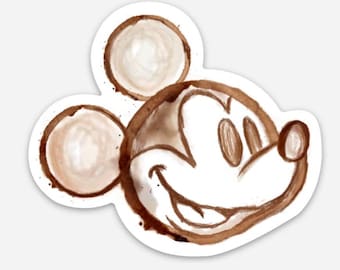Coffee Stained Mickey Sticker