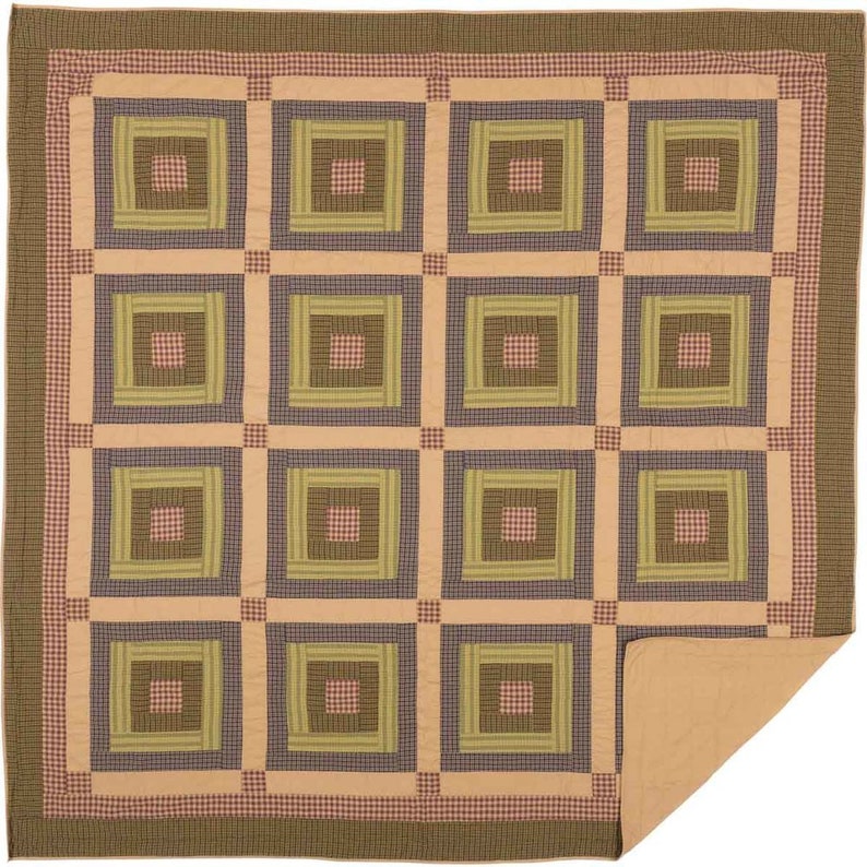 Queen Tea Cabin Block Quilt - Etsy