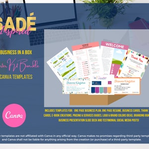 Business in A Box Start-up Bundle Templates for Entrepreneurs, Small Business Owners, Freelancers | Canva Templates for Beginners