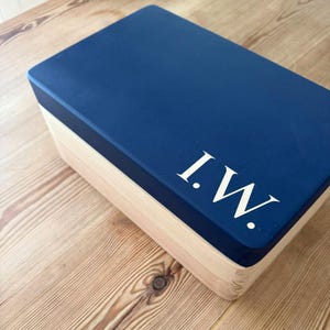 Personalised Father&#39;s Day Box CHOOSE YOUR COLOURS Man cave, Office, Gift for Dad, Painted Wooden Male Gift with Lid, Initials, Gift for Him