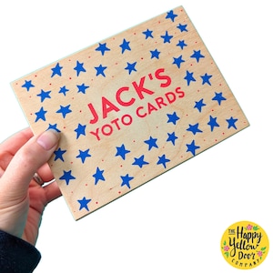 Porte-cartes audio Yoto, choisissez vos couleurs en bois personnalisé pour plus de 40 cartes, livres audio en bois massif à pois, cartes à jouer