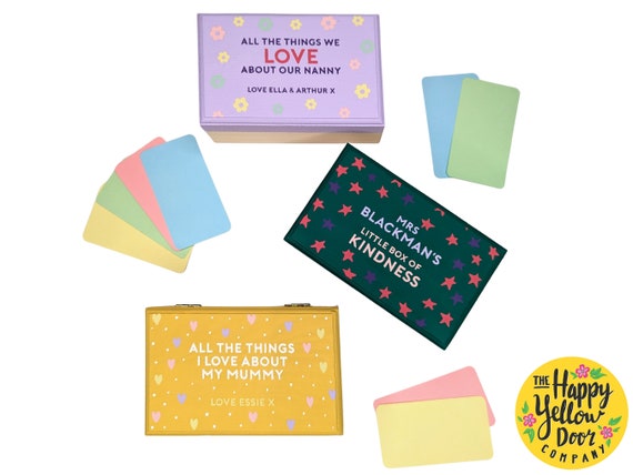 Box of Messages Reasons Why I Love You CHOOSE YOUR COLOURS Kindness Mothers Fathers Day Teacher Gift Appreciation Nanna Grandma Favourite