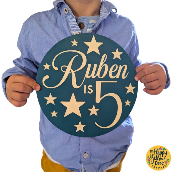 Birthday Sign Plaque for Photos CHOOSE YOUR COLOURS 1st 2nd 3rd 4th 5th 6th 7th 8th 9th 10th Birthday Party Celebrate Wooden Circle